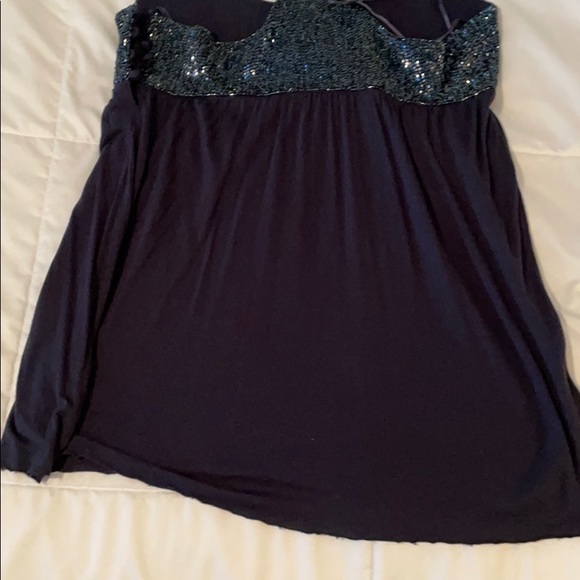 Matty M Racer Back Sequin Tank - Navy Blue - Picture 6 of 16